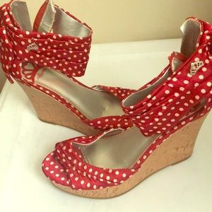 Polka Dot platform wedges